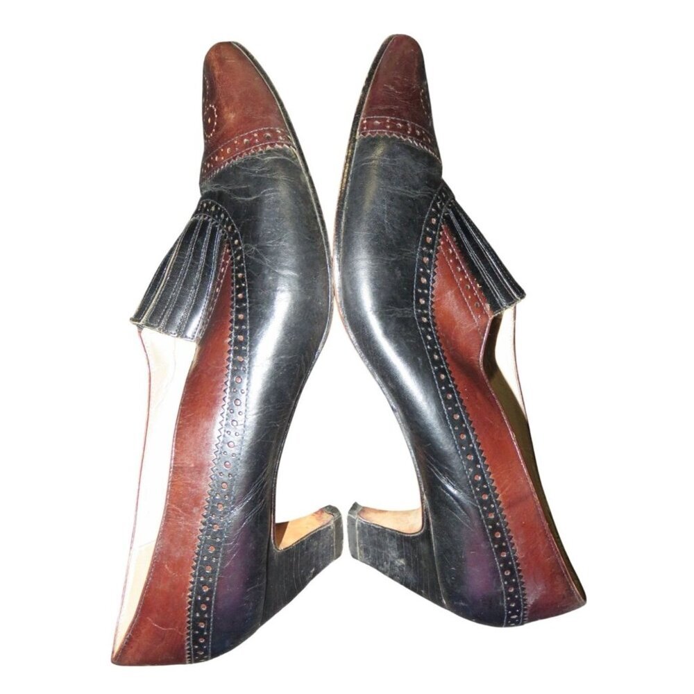 Enzo Angiolini Saddle Oxford Two Toned Brazilian Leather Pumps size 10 - Picture 7 of 10